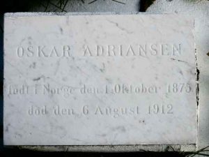 Grave of ADRIANSEN, Oscar