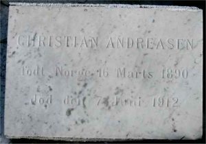 Detail of Grave of ANDREASEN, Kristian