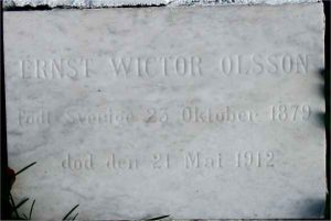 Detail of Grave of OLSSON, Ernst Wictor