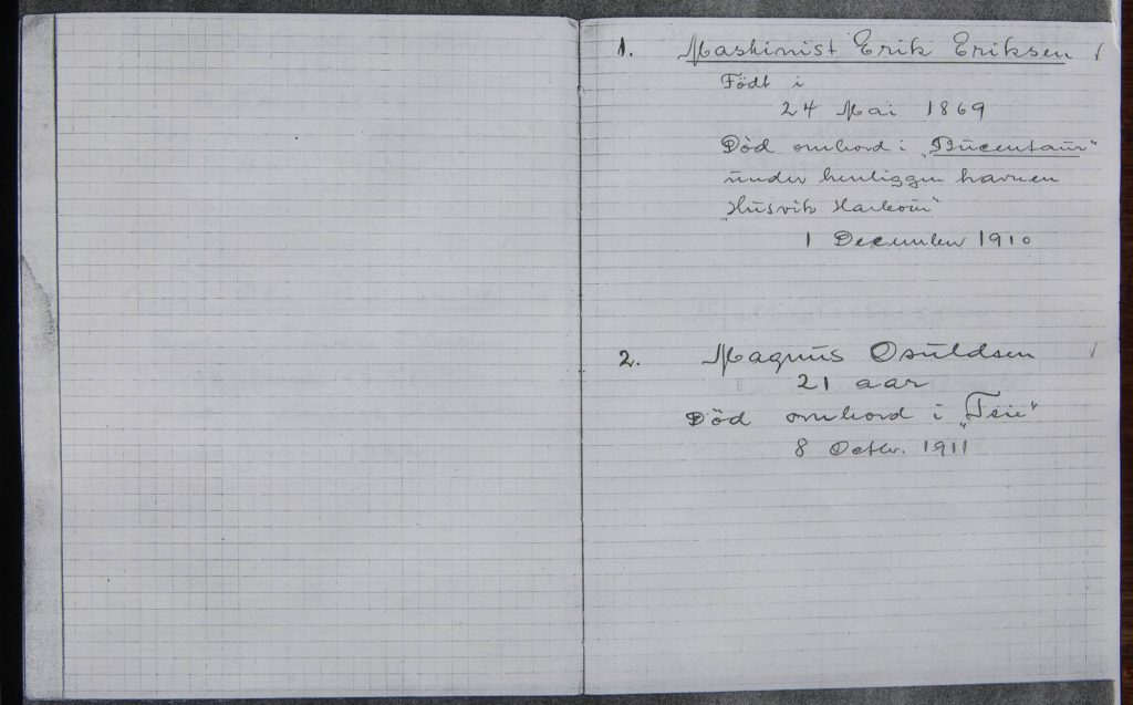 Husvik Grave Book Page 2