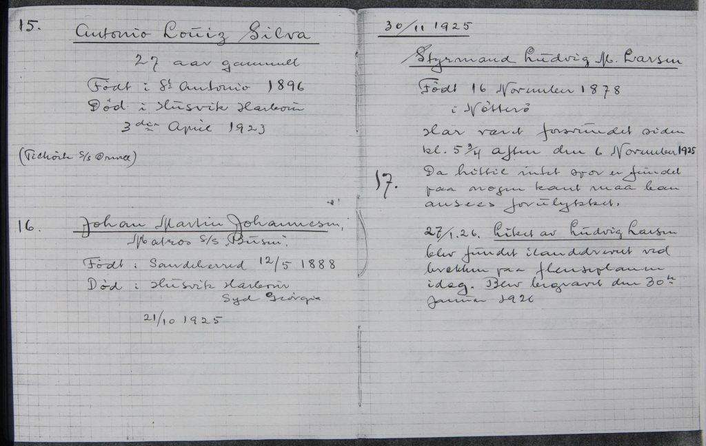 Husvik Grave book Page 6
