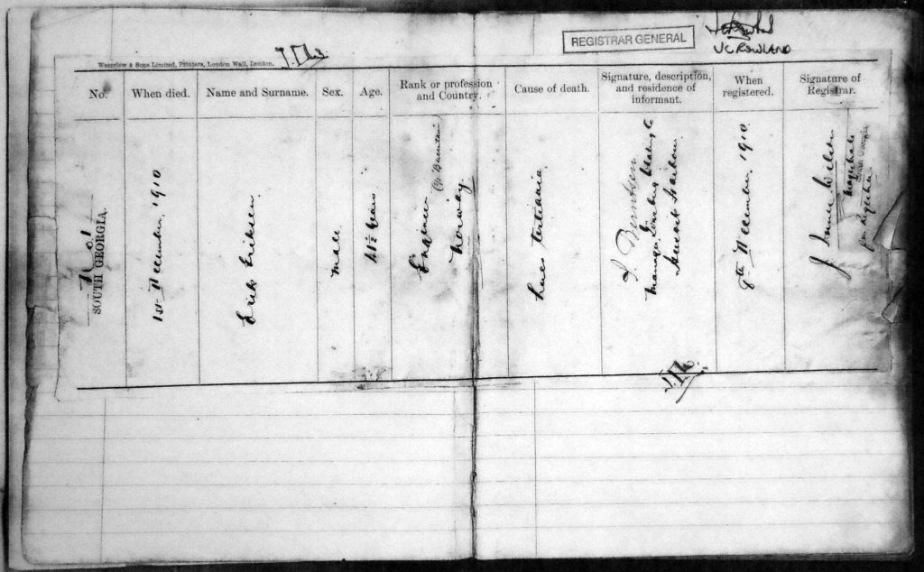 Register of Deaths Page b