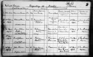 Register of Deaths Page 2