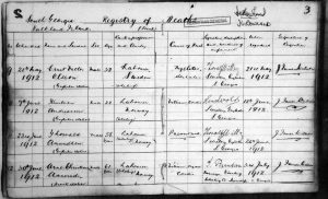 Register of Deaths Page 3
