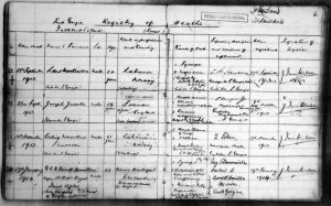 Register of Deaths Page 6