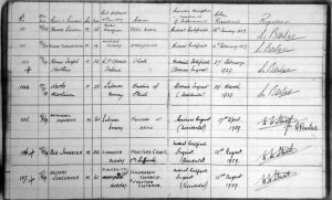 Register of Deaths Page 20