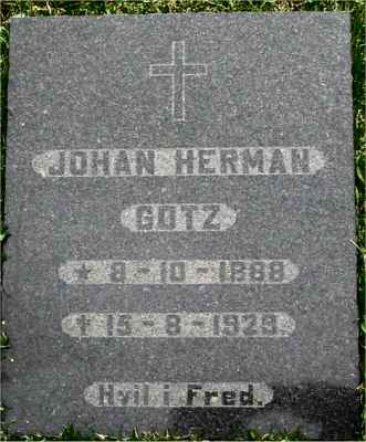 Detail of Grave of GØTZ, Johan Herman