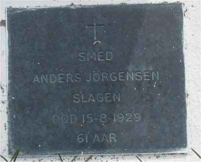 Detail of Grave of JØRGENSEN, Anders