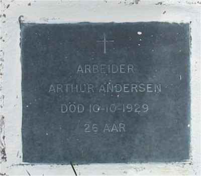 Detail of Grave of ANDERSEN, Arthur