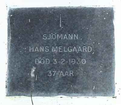 Detail of Grave of HANSEN, Hans Melgård