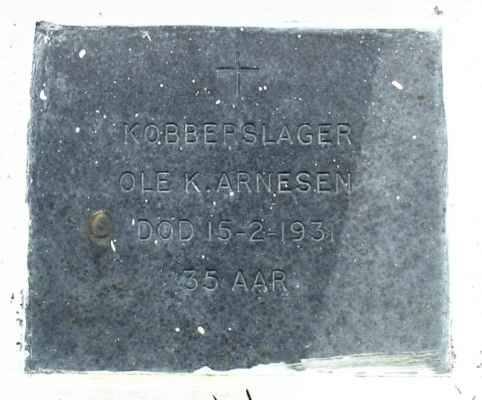 Detail of Grave of ARNESEN, Ole Kristian