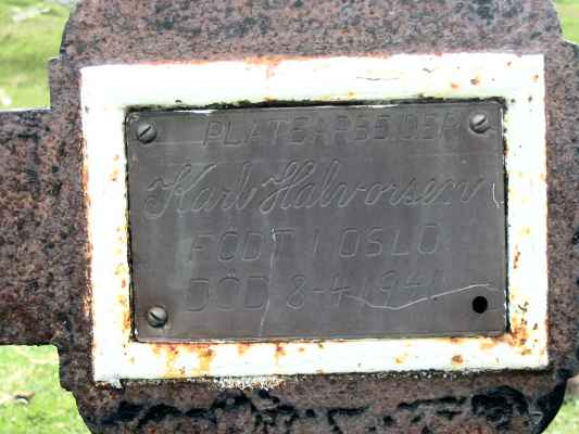 Detail of Grave of HALVORSEN, Karl