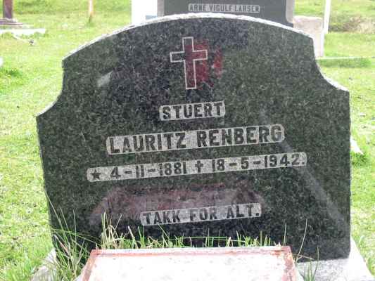 Detail of Grave of RENBERG, Lauritz