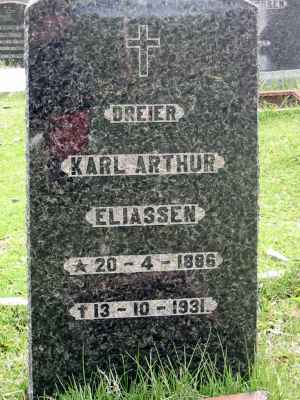 Detail of Grave of ELIASSEN, Karl Arthur