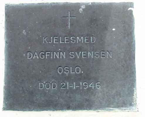 Detail of Grave of SVENSEN, Dagfinn