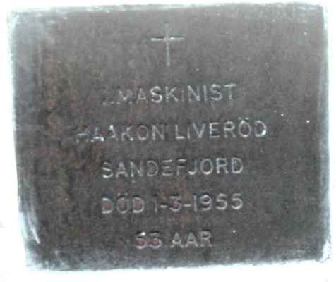 Detail of Grave of LIVERØD, Haakon