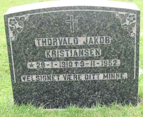 Detail of Grave of KRISTIANSEN, Thorvald Jakob