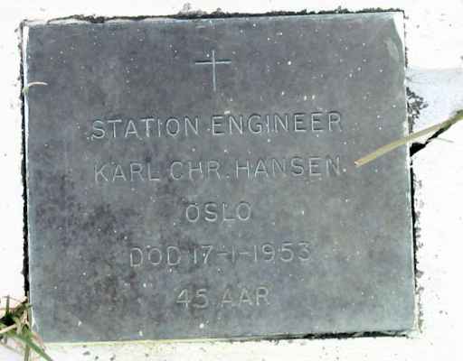 Detail of Grave of HANSEN, Karl Christian