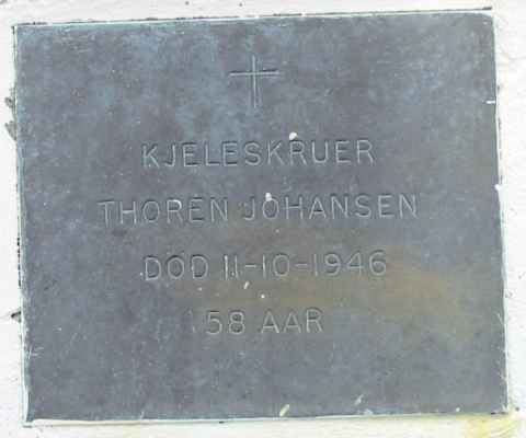 Detail of Grave of JOHANSEN, Thore