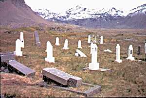 Husvik Cemetery once we had finished